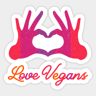 Love Vegans Sticker